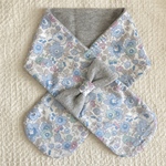 〈SALE〉リバティ🧣お肌にやさしいコットンマフラー　ベッツィ ネプチューン　フレンチパイル グレー