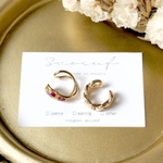 【 イヤーカフ 】お花のぽってりイヤーカフ 2点セット❁︎ ミニサイズ アレルギー対応14K ニッケルフリー