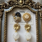 《2way》ヴィンテージボタンピアス・イヤリング