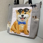 柴犬　トートバック　ショルダーバック　お散歩バック　お買い物バック　通園　通学　プレゼント　通勤　エコバック　サブバッグ　御朱印帳　犬柄　サコッシュ　黒柴　ダルメシアン　パグ　イタグレ　チワワ