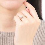 スワロフスキークリスタル フルエタニティリング ピンクゴールド リング