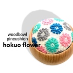 アレンジkogin＊ピンクッション［北欧flower］【こぎん刺し　ピンクッション　針山　針刺し】