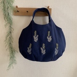 ミモザ刺繍のころりんバック