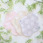 ロング▶空気層が心地いい▶オーガニックコットン布ナプキンライナー▶縫製糸オーガニック▶１８ｃｍおりもの▶３枚入り
