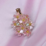 緋寒桜のヘアクリップ