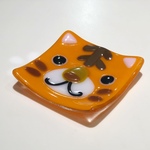 トラの豆皿（オレンジ）