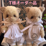 T様オーダー品  𖡼.𖤣𖥧⚘  双子猫ちゃん　𖡼.𖤣𖥧⚘