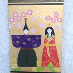 立ち雛プレート(現品限り)🎎トールペイント