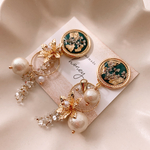 深い海に光る花/イヤリング.ピアス