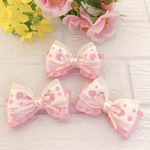 ワンコ用バレッタ♡Sweet heart パステルピンク