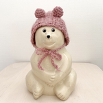 しろくま貯金箱　　くまみみずきん