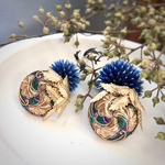 .｡.:✽ Feuille ✽.｡.:* チェコガラスボタン イヤリング・ピアス