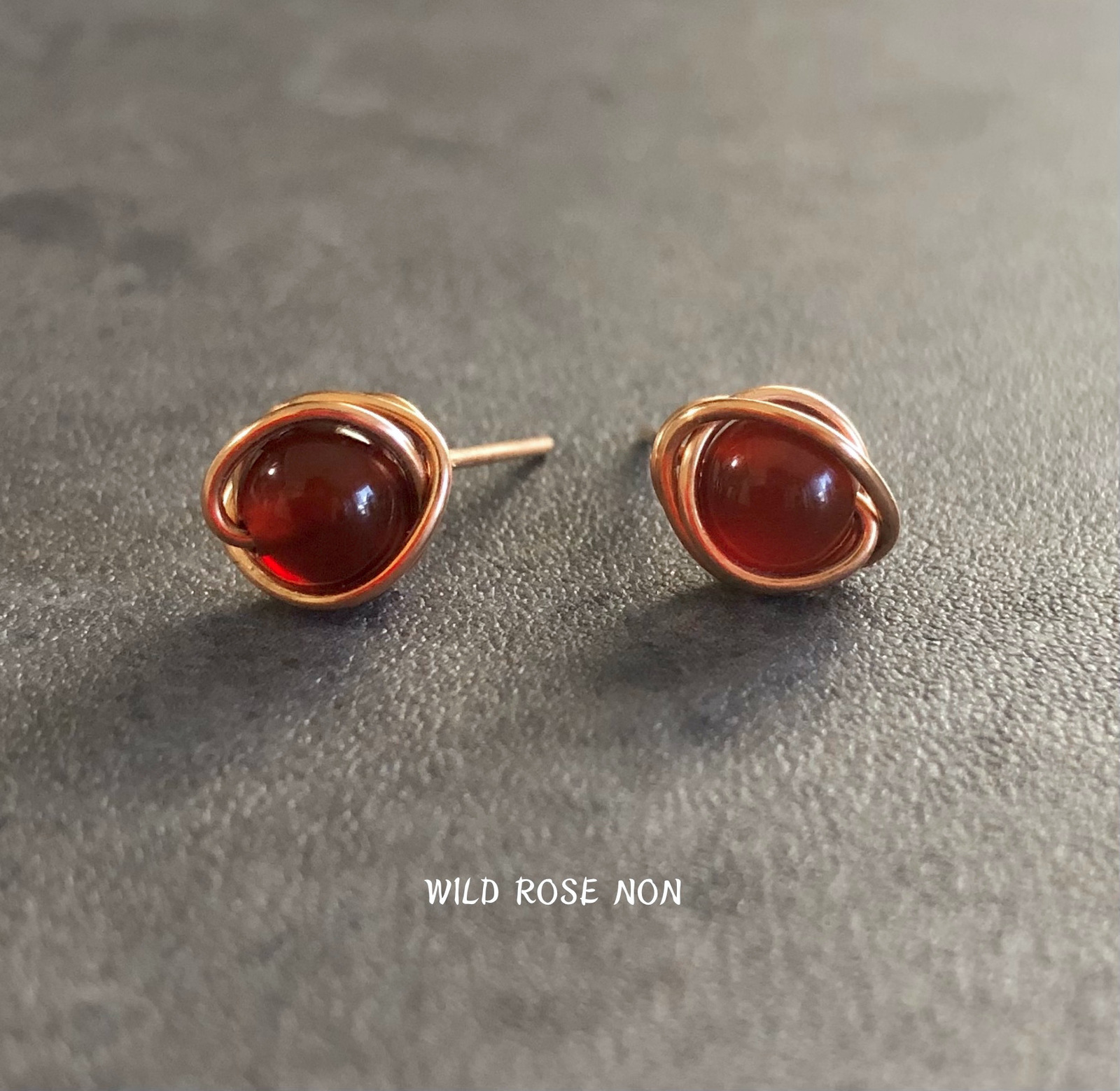 14kgf✳︎秋の実✳︎天然石ピアスorイヤリング - WILD ROSE NON'S