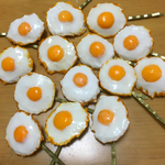 目玉焼きヘアピン