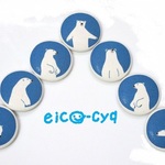 〔2個セット〕はいチーズ！シロクマさん「blue」〔送料無料〕