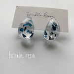【再販】葉脈とシェルのレジンピアス