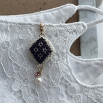 こぎん刺しマスクチャーム⭐︎パール＆ストーン⭐︎