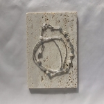 beads mask strap “silver perl”