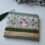 インド刺繍リボンポーチ(164)