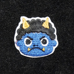 ★刺繍シール／ステッカー★節分　青鬼　1枚