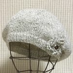 新作✨杢ベレージュのカラードウールで編んだシンプルベレー帽/コサージュ無しのお値段です。コサージュ付きはオプションでお選びください♪