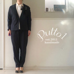  『受注生産』別売でセットアップにも・ブローチ付も/プチフォーマル・リネン レーヨン　ストレッチ　パンツ・総ゴム