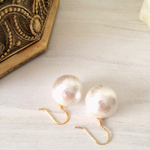 大粒コットンパールピアス