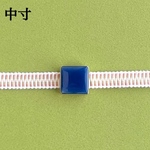 瑠璃紺の中寸四角の一粒帯留！　　天然岩群青
