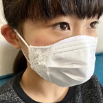 新作YONE🌸子供用不織布マスクカバー　レース　キッズ　女の子　男の子　小学生　幼稚園　ダンガリー　小さめサイズ　