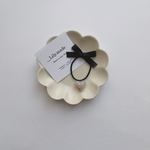 ぷっくりheart hair tie ♡beige