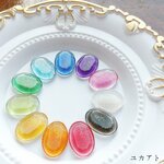 星空オーバルビジューイヤリングorピアス