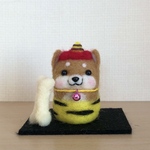 柴犬だるま👹節分（濃い赤柴）