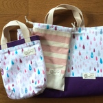 [みーサン様オーダー作品]入園入学３点セット　しずく柄