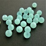 80個・6ｍｍ・アクアマリン・樹脂ビーズ・ラウンド・21121726