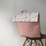 ［訳あり］new 防災頭巾カバー 背もたれ付き   ナチュラル　可愛い　アールグレイフラワー　入学用品　女の子