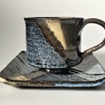青いモダンなコーヒーカップ