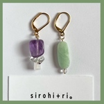 天然石のピアス　75tori+76tori