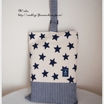 【SALE】送料無料★シューズバッグ★星柄+ヒッコリー