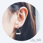 再販2♡さんかくプチパールピアス☆イヤリング