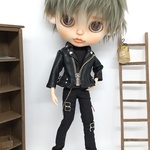ブライス blythe リカちゃん ボンテージパンツ パンク ブラック