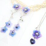 ～星空の花～イヤリング・ネックレスセット