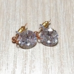 ジルコニア 大粒 ラウンド ピアス 新品