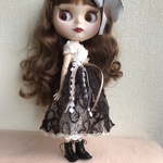 ブライス・リカちゃん服(ワンピースとリボン)