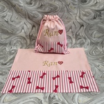 お名前刺繍入り　ランチョンマット　巾着袋セット♡