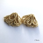  【Mサイズ】Shower beadsピアス/イヤリング【gold】