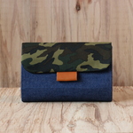 カモフラとデニムの母子手帳ケース