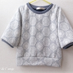 SALL!!【size110】ニットプルオーバー〈ドイリー柄・TOP杢 デニムネイビー〉