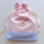 スイーツ刺繍　巾着(フルーツタルト)