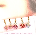 💖Thanks100💖［再販11]  バレンタインハート💖　マスクチャーム　スワロフスキー　貴和クリスタル　ハート　リボン　🎀　春