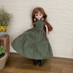 NO,104  リカちゃん服　ギャザーティアードワンピース👗